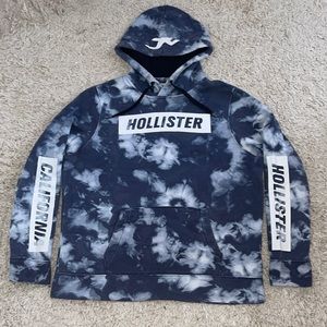 Mens Hollister Logo Tie Dye Hoodie